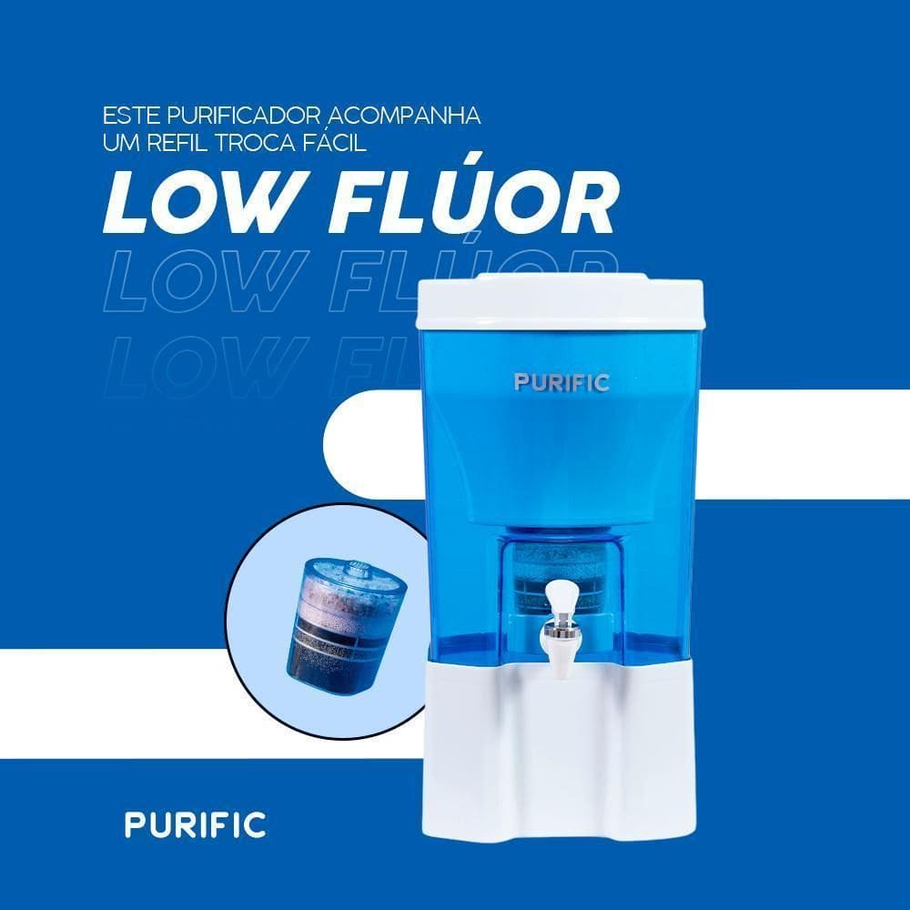 Purific Redutor De Flúor 6 Azul Refil Low Flúor