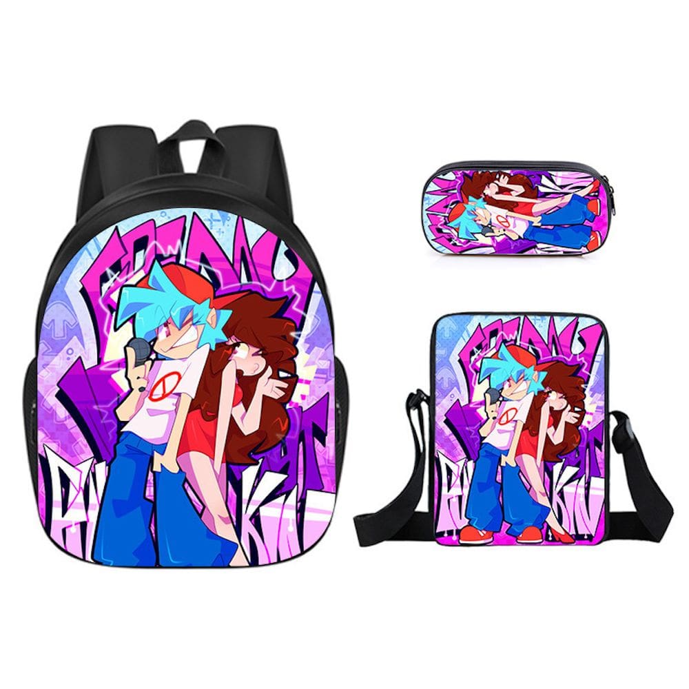 Conjunto de mochilas Fridays Nights Anime School para crianças