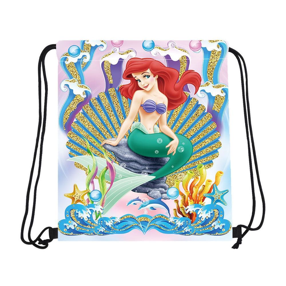 Mochila com cordão Mermaids Anime Oxford 33x41cm