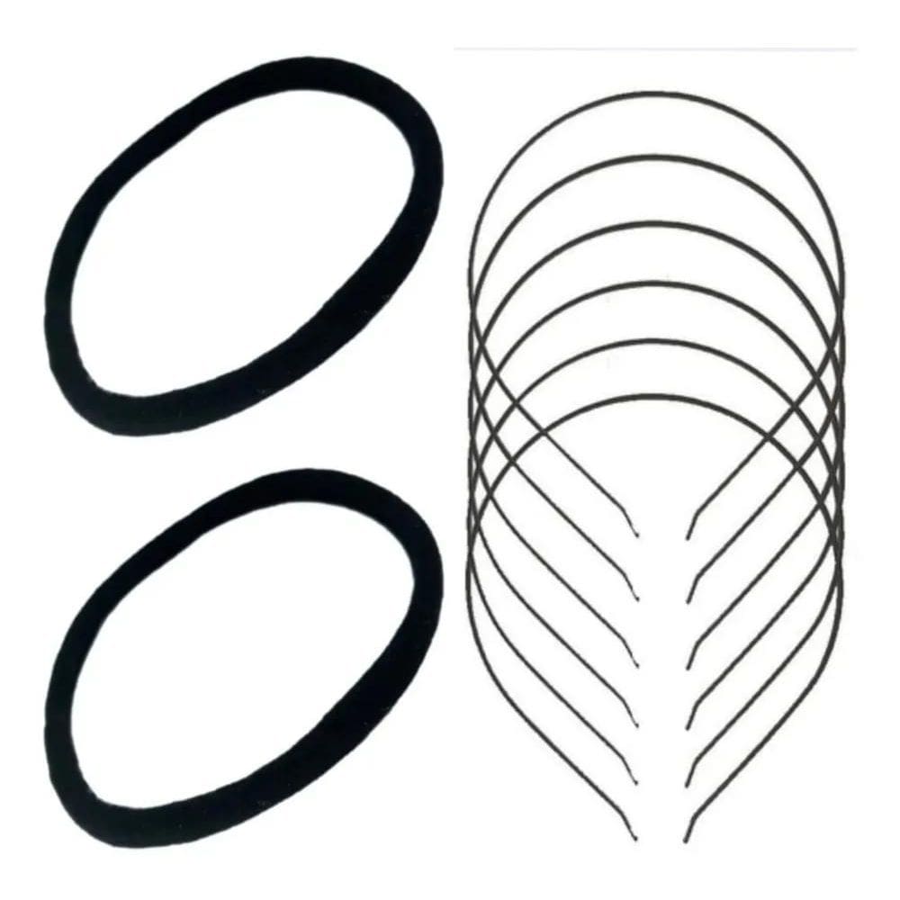 2X 2 Tiara Lisa Basic + 2 Elastico Masculina Beckham Headban