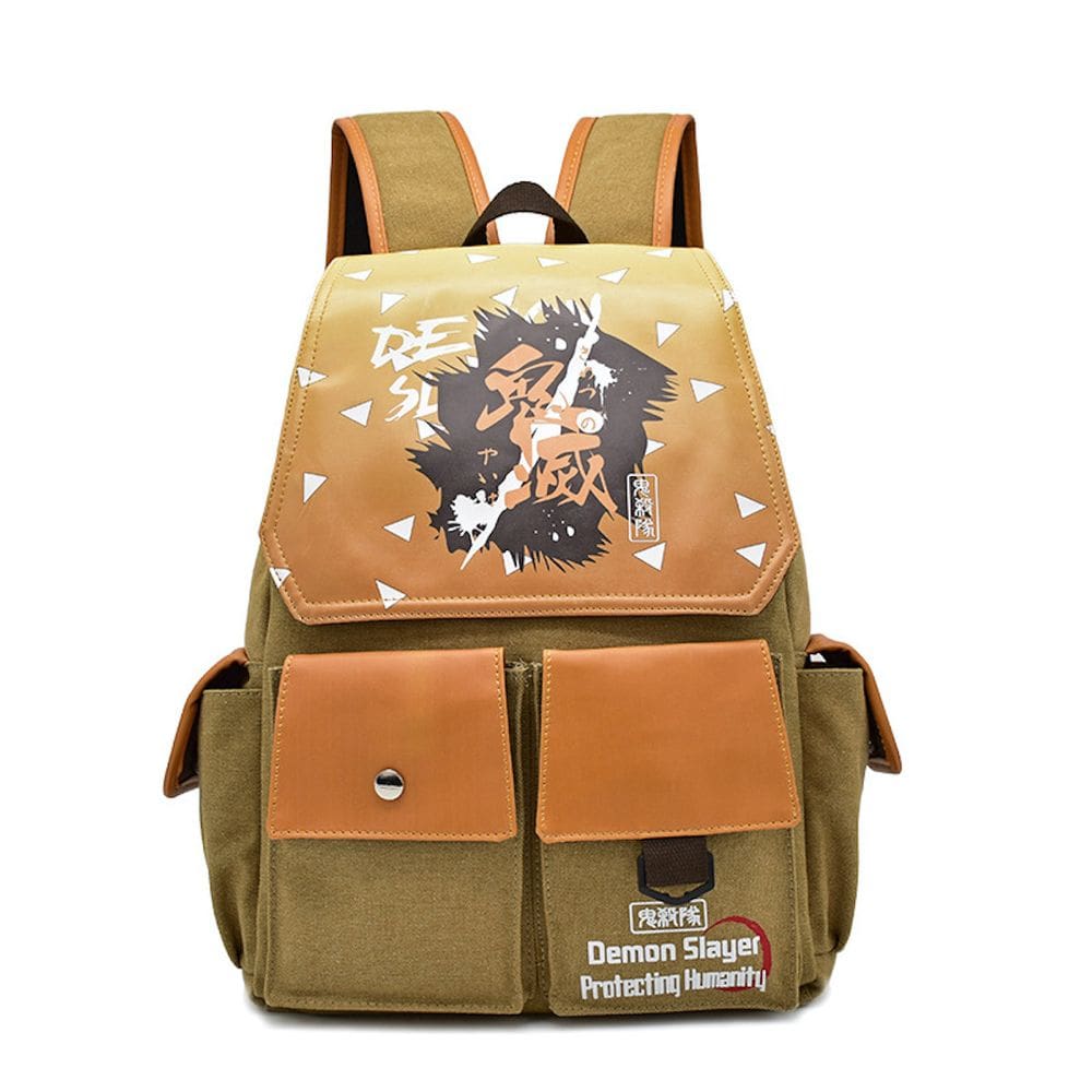 Mochila escolar Demons Slayers Agatsuma Zenitsu para crianças