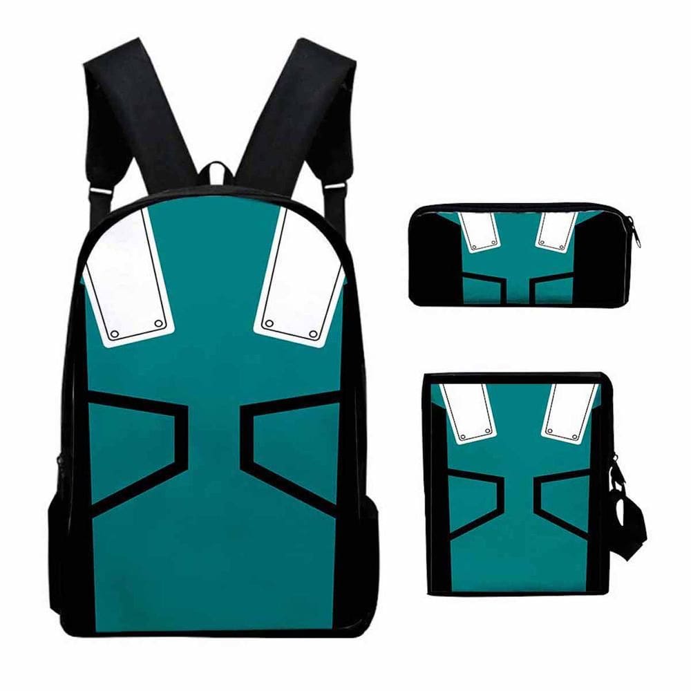 Conjunto de mochilas My Hero Academia Midoriya Izuku para crianças