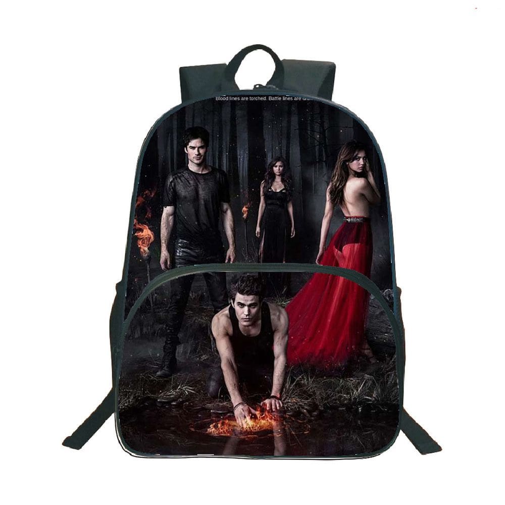 Mochila escolar Vampires Diaries B para crianças - 30x16x40cm