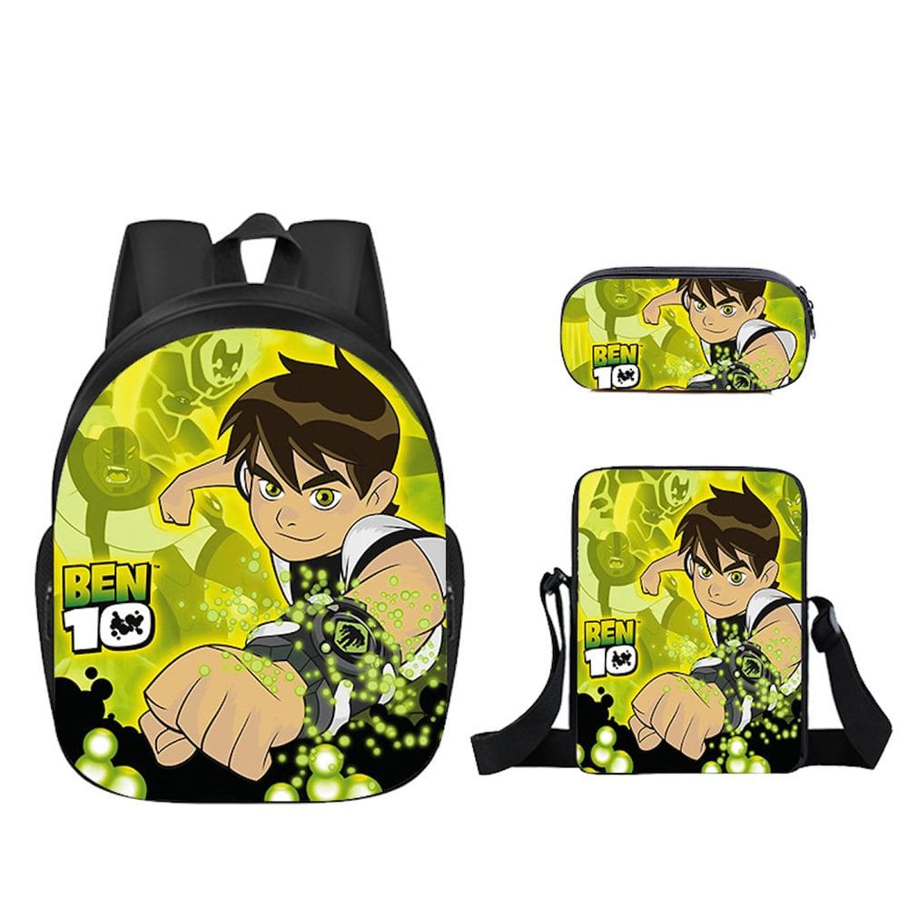 Conjunto de mochilas escolares Bens 10 Boy com bolsa de ombro e estojo para canetas