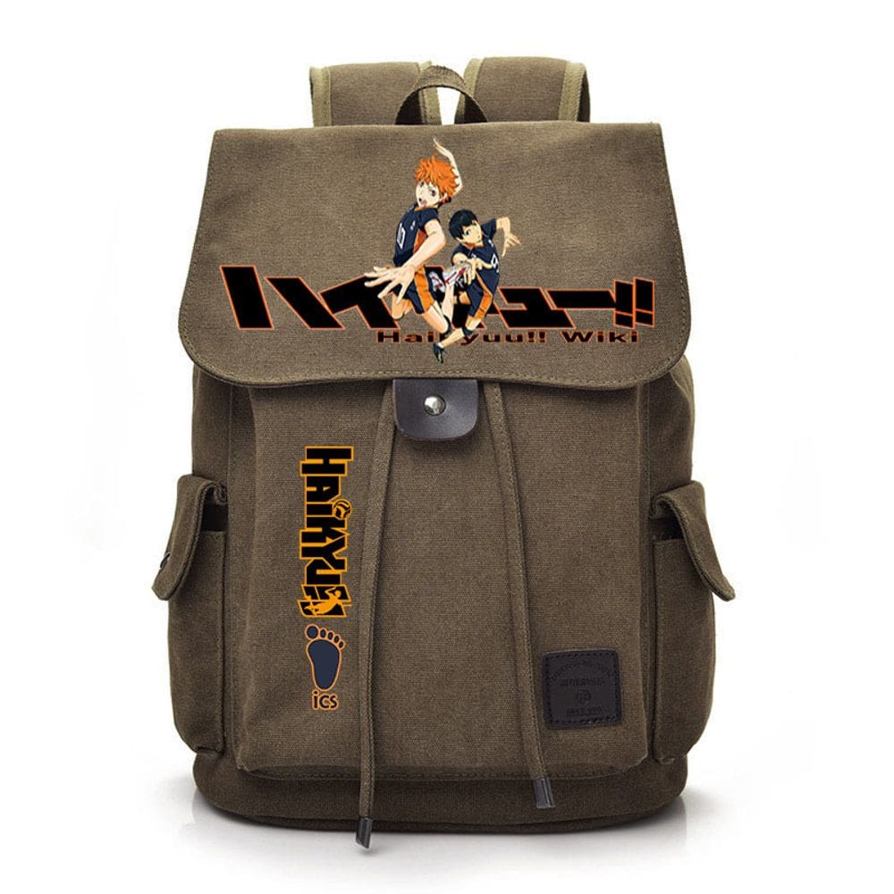 Mochila escolar de anime Haikyuus Hinatas Shoyos para crianças