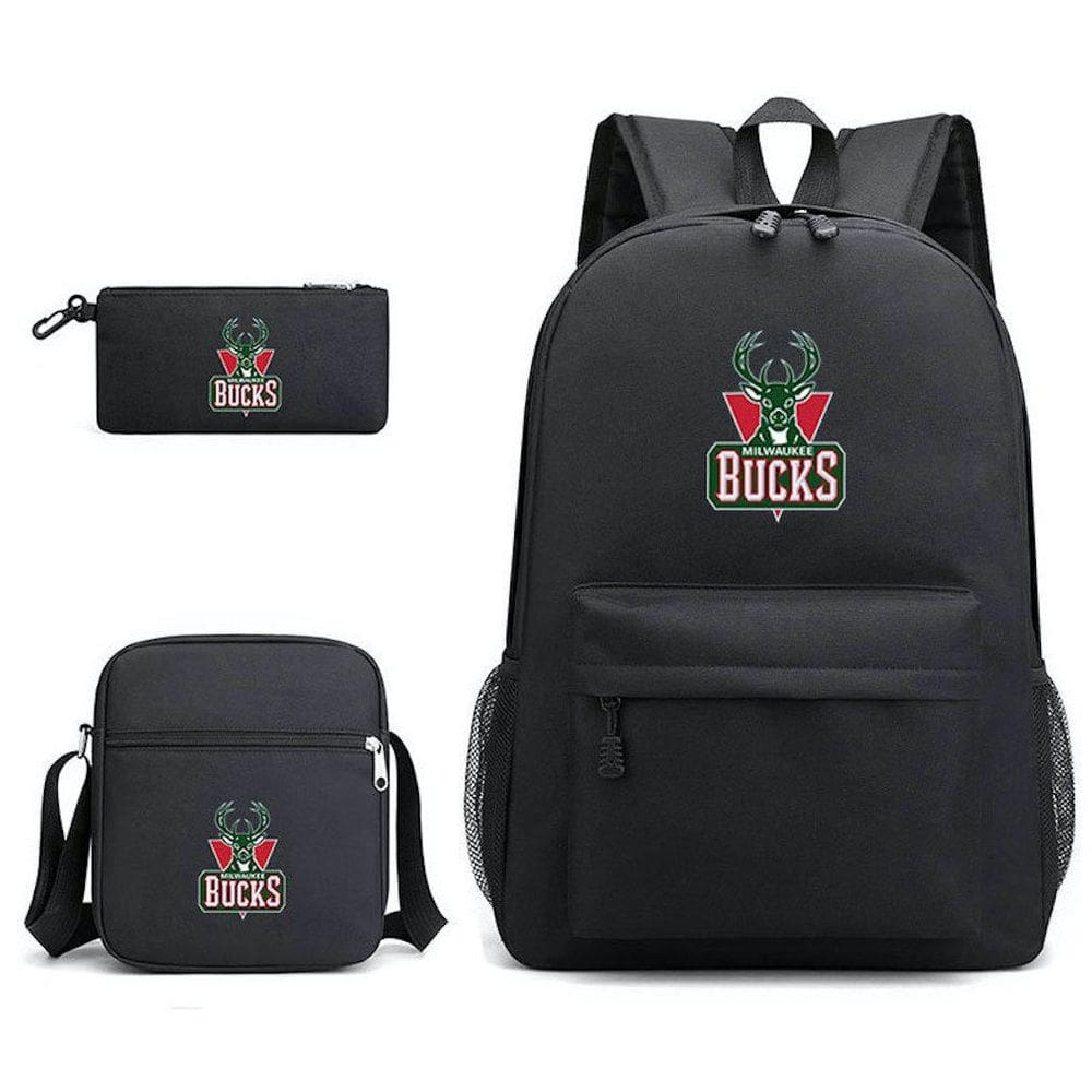 Conjunto de mochilas escolares Milwaukee Bucks Basketball Star, 3 unidades