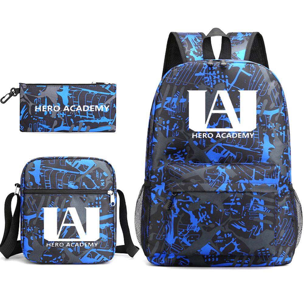 Conjunto de mochilas My Heros Academias Anime School, 3 unidades com S