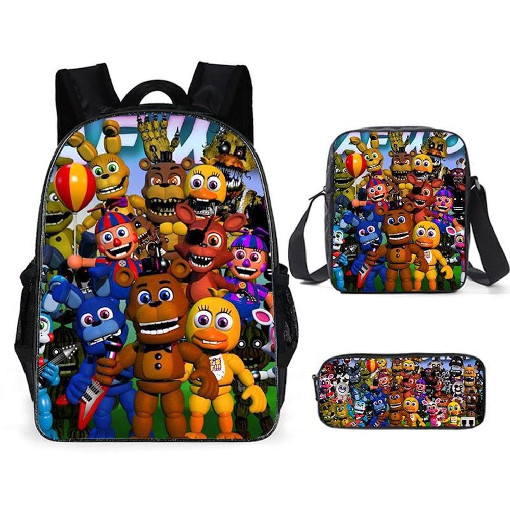 Conjunto de mochilas escolares Five Nights Freddy Bear, 3 unidades unissex