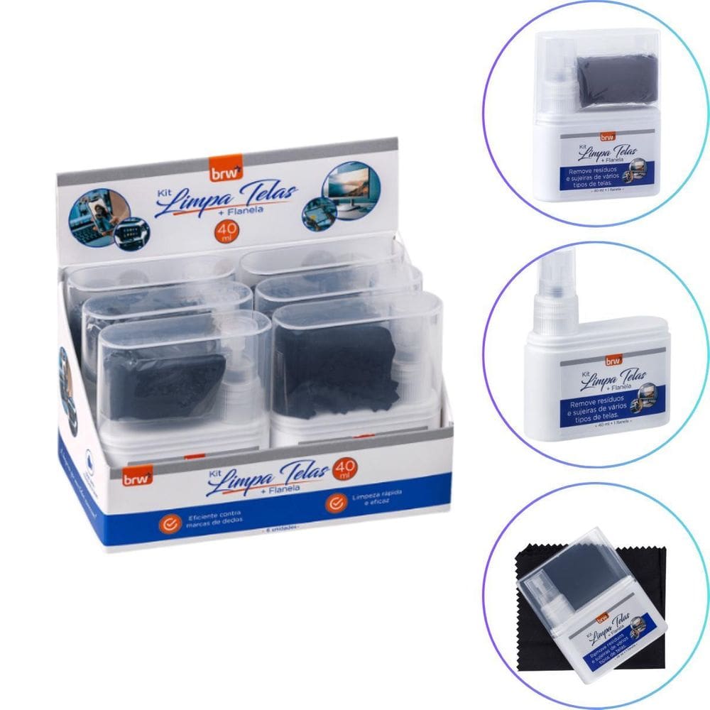 Spray Limpa Telas + Flanela 40Ml Li1001 - Brw 6 Unidades