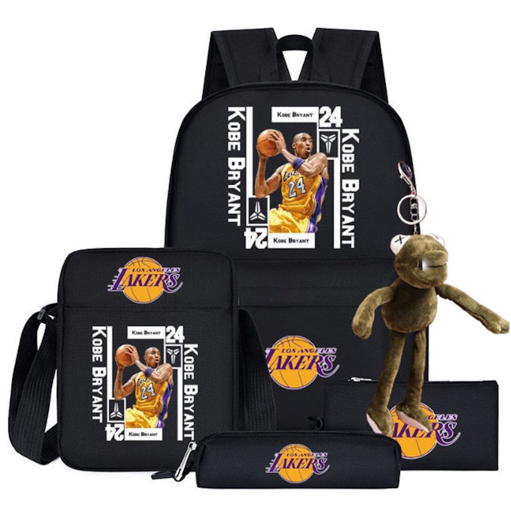 Conjunto de mochilas Kobes Bryants Cartoon Kids School Nylon