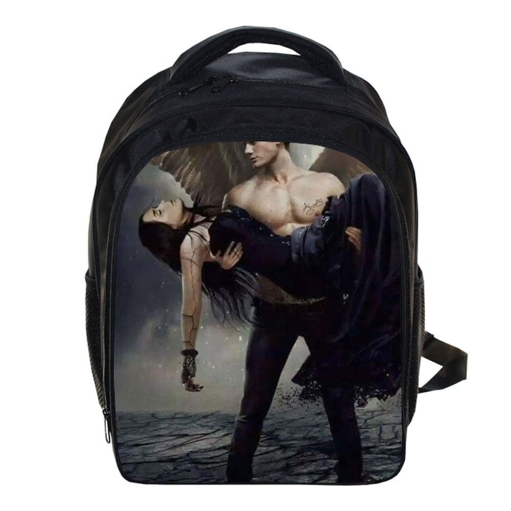 Mochila escolar Vampires Diaries K para crianças - 24x14,5x33cm