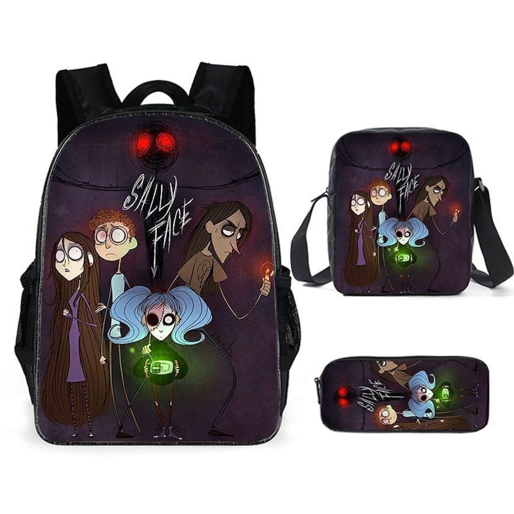 Conjunto de mochilas Sallys Faces School Students com bolsa de ombro