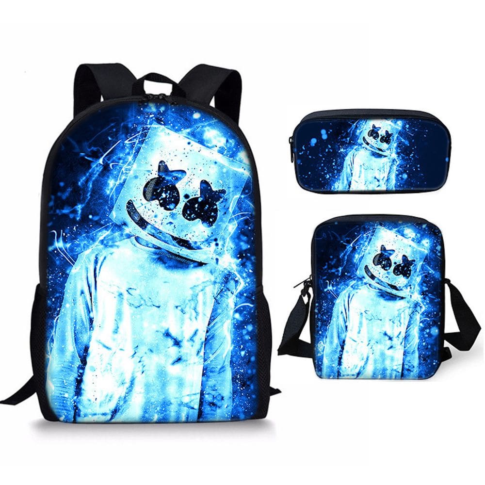 Conjunto de mochilas escolares Marshmell, 3 unidades para crianças do ensino fundamental