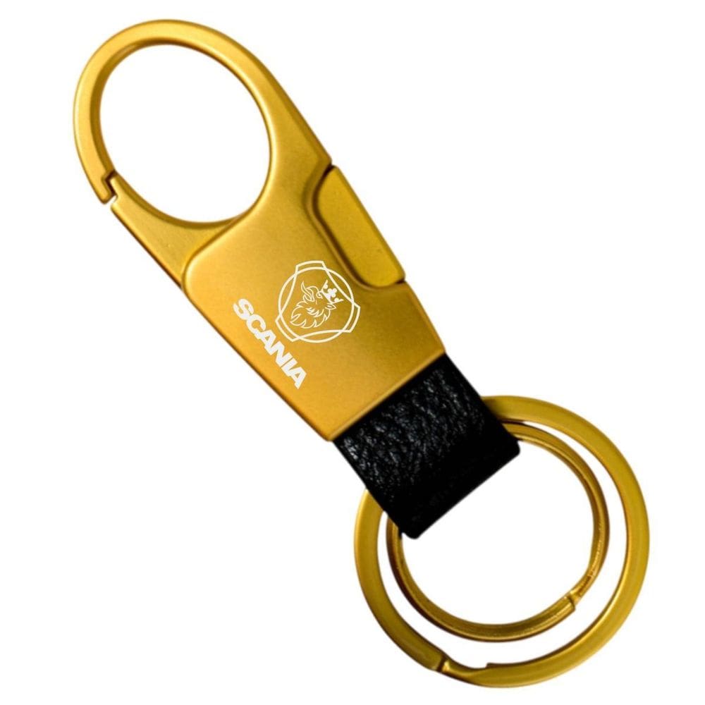 Chaveiro Para Scania Aço Motorista De Caminhão B Dourado