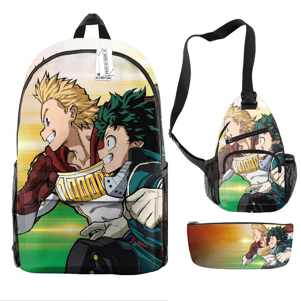 Conjunto de mochilas My Heros Academias Midoriyas Izukus Anime School