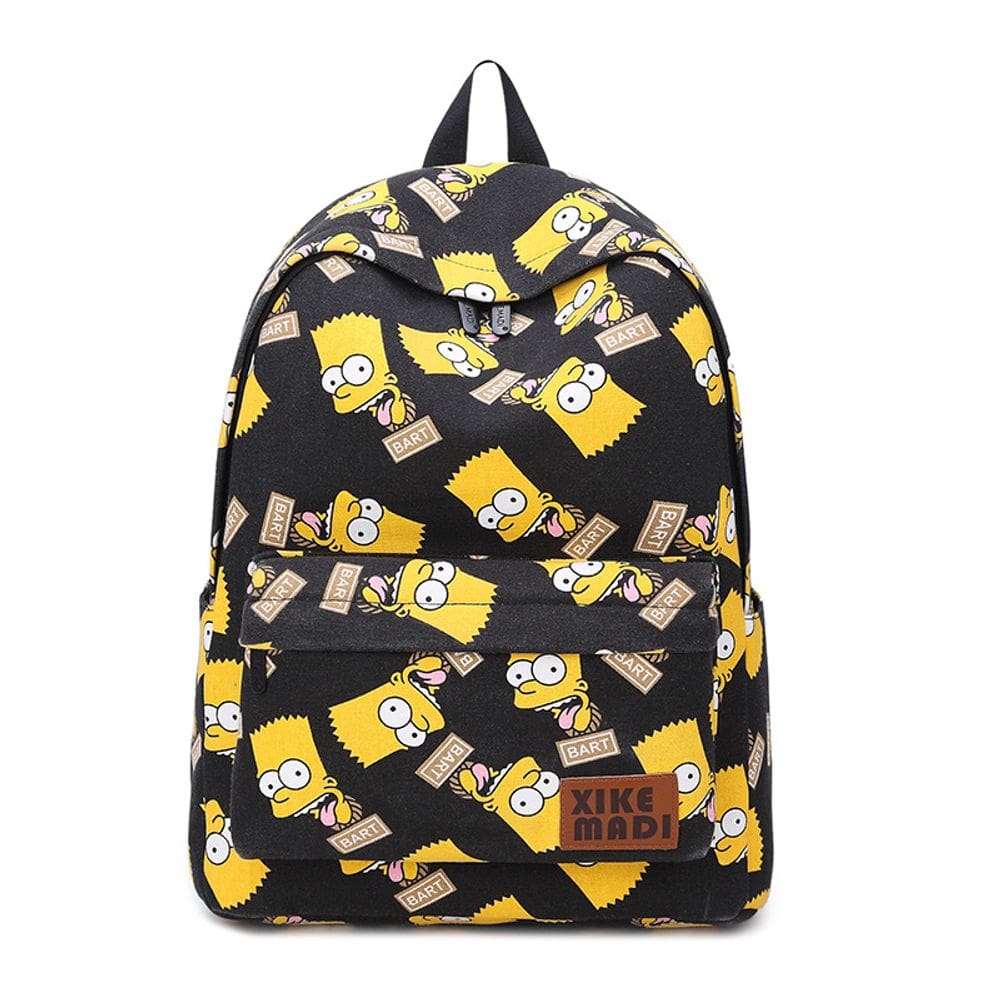Mochila escolar de anime Simpsons para estudante