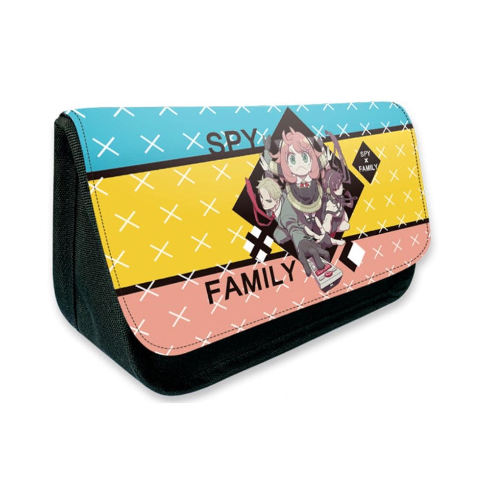 Estojo para lápis Spys Family Cartoon Anime de grande capacidade