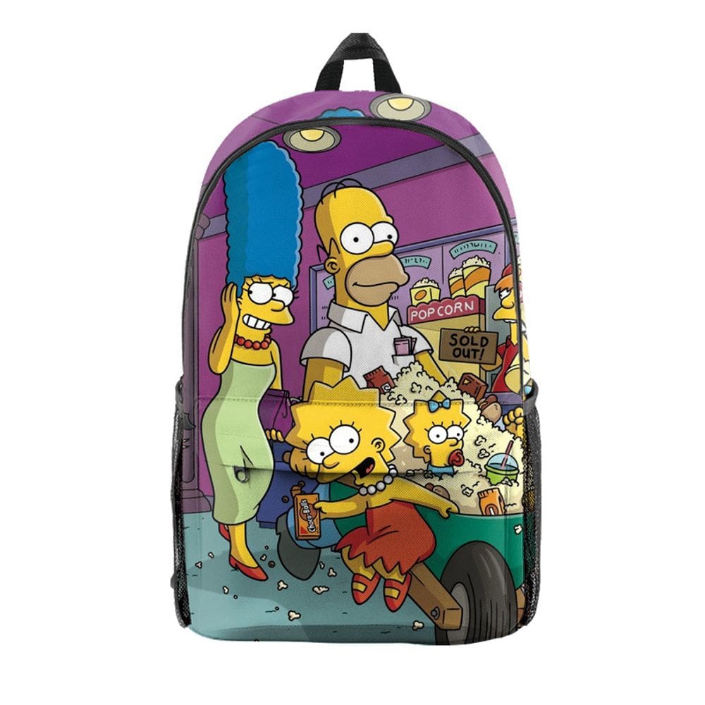 Mochila Simpsons Anime School Poliéster 26x15x44cm