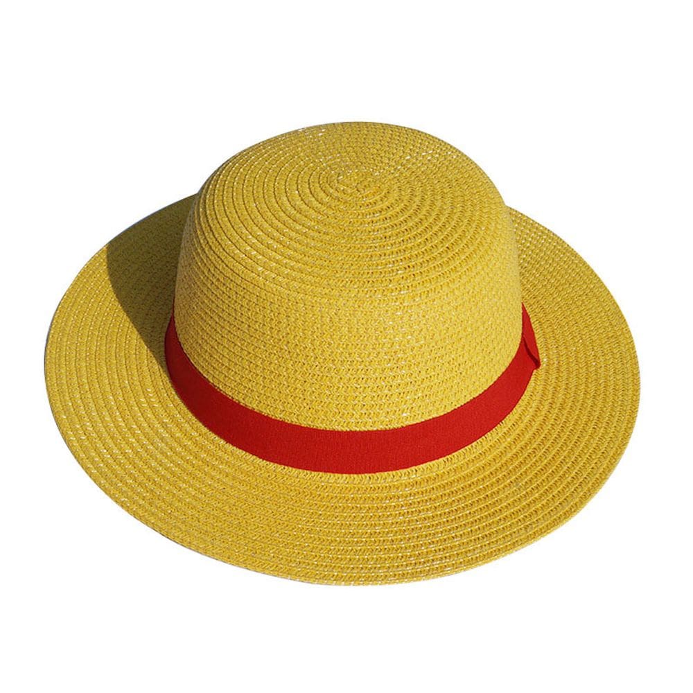 Chapéu de pelúcia de cosplay Luffy`s Straw Hat Anime para adultos