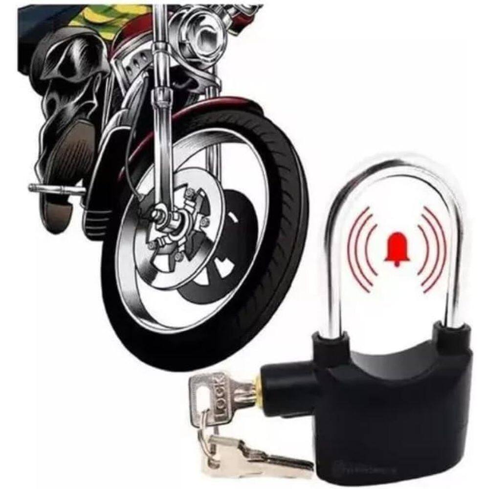 Super Cadeado Luatek Anti-Roubo Cor Preto Aço Inoxidável