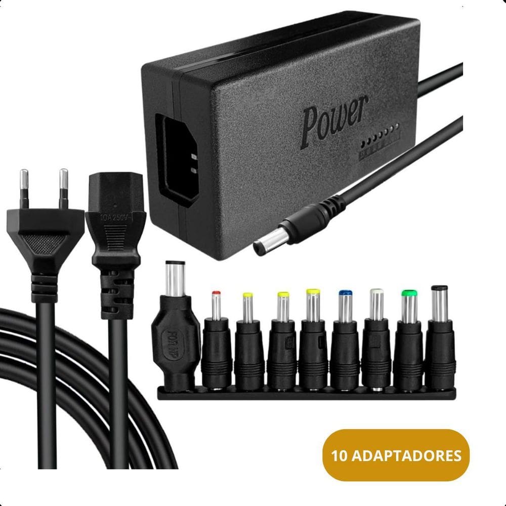 Carregador Universal 120W Ajustável Entrada 110V-240V