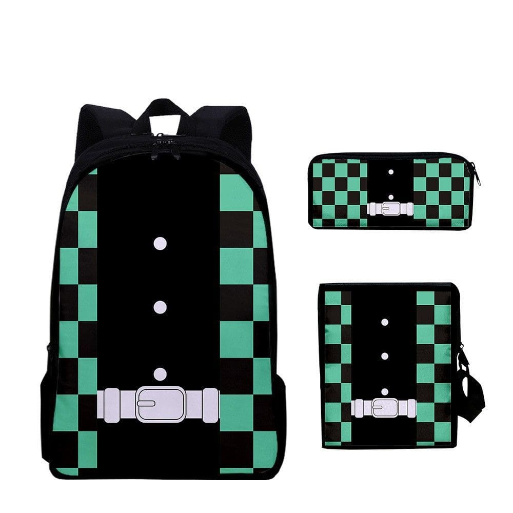 Conjunto de mochilas Demons Slayers Kamados Tanjirous Anime School