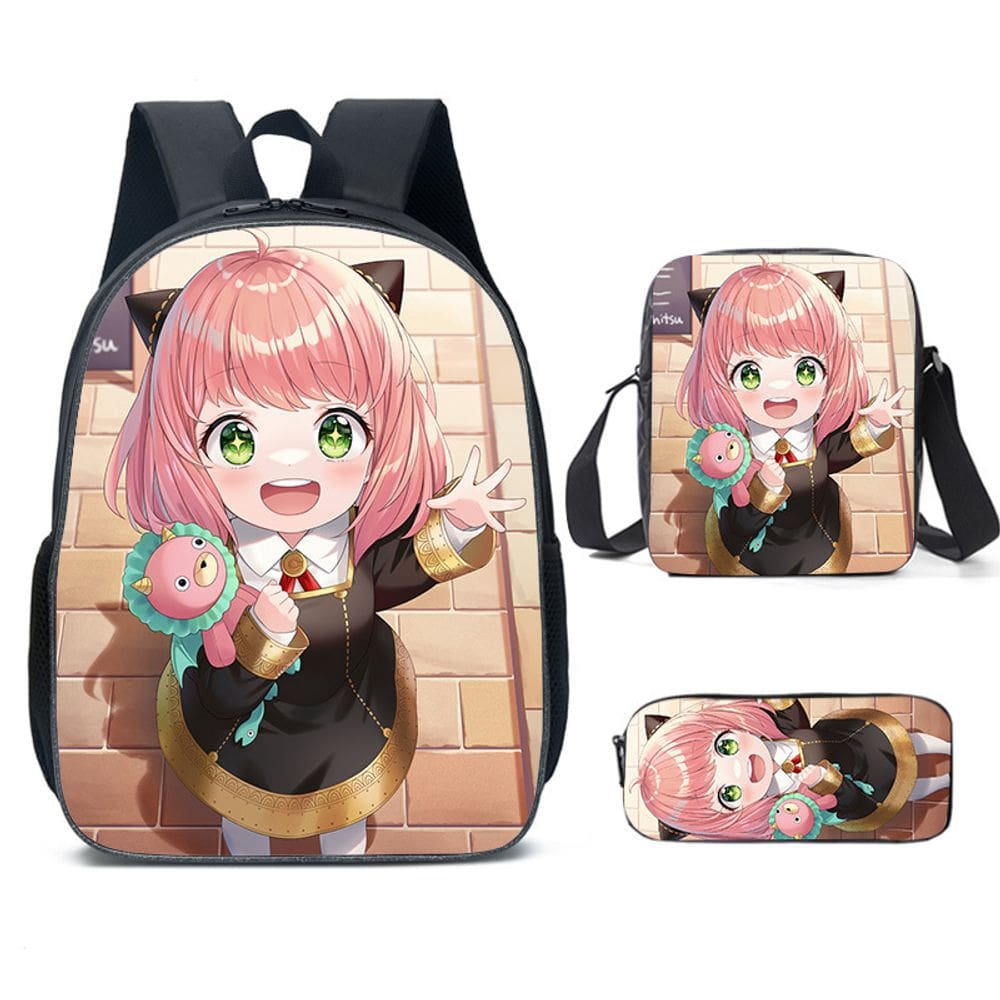 Conjunto de mochilas Spys Familys Anyas Forgers Anime School 3 unidades