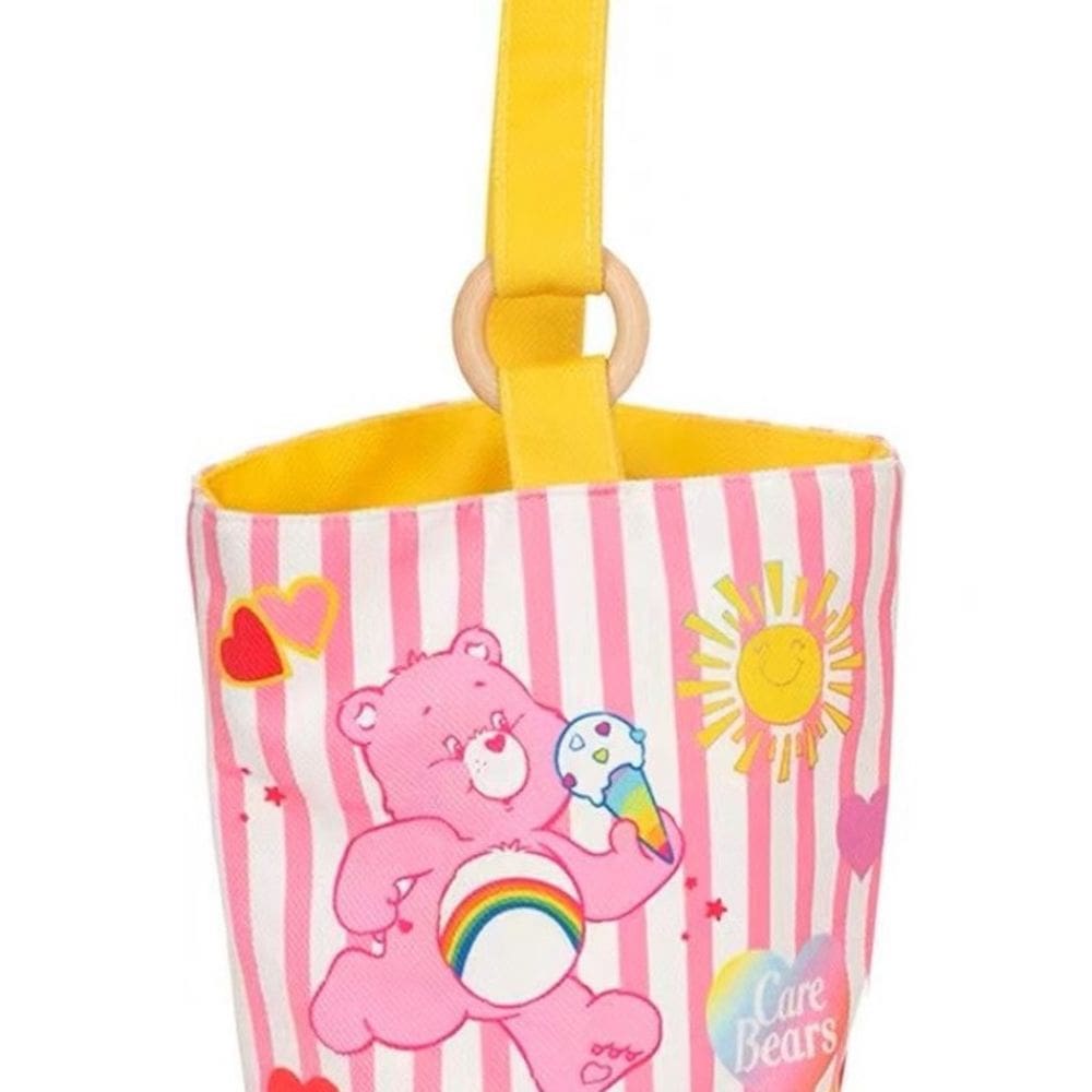 Lancheira Bear em tela de anime em forma de balde 15x15x20cm