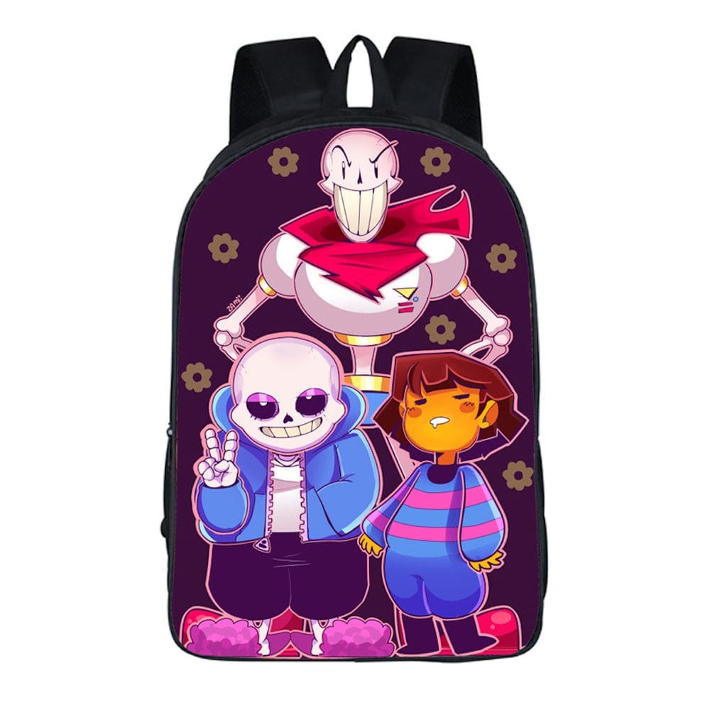 Mochila Undertales Papyrus para crianças e estudantes escolares