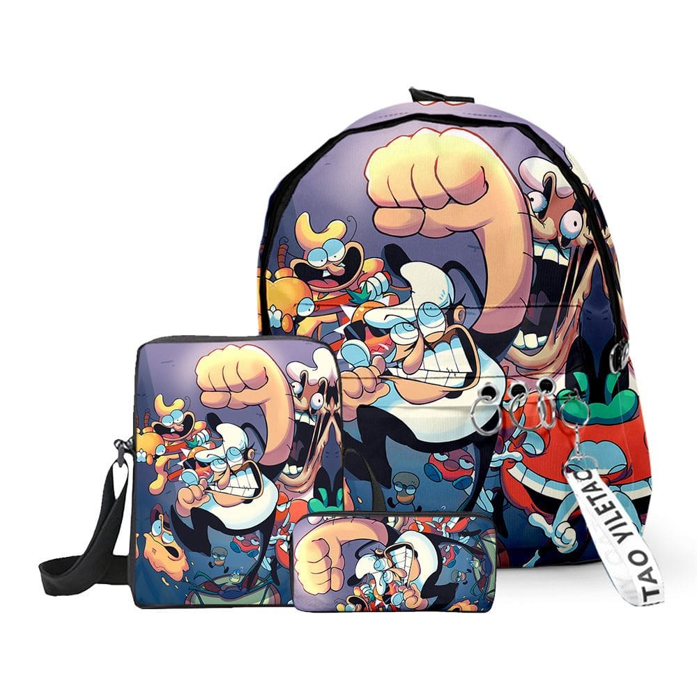 Conjunto de mochilas Pizzas Towers Anime School 3 unidades/lote para crianças