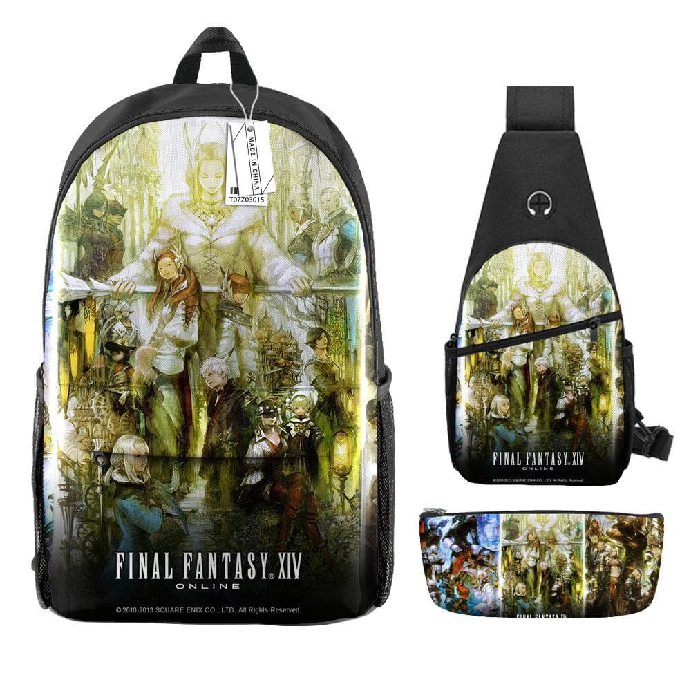 Conjunto de mochilas Finals Fantasy Anime School, 3 unidades/lote para crianças