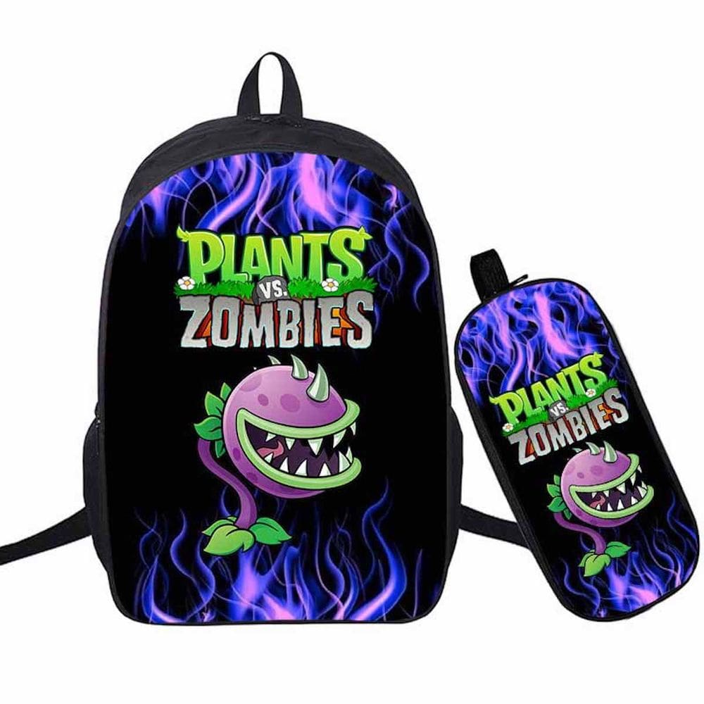 Conjunto de mochilas Plants Zombies Cartoon Kids School, 2 unidades