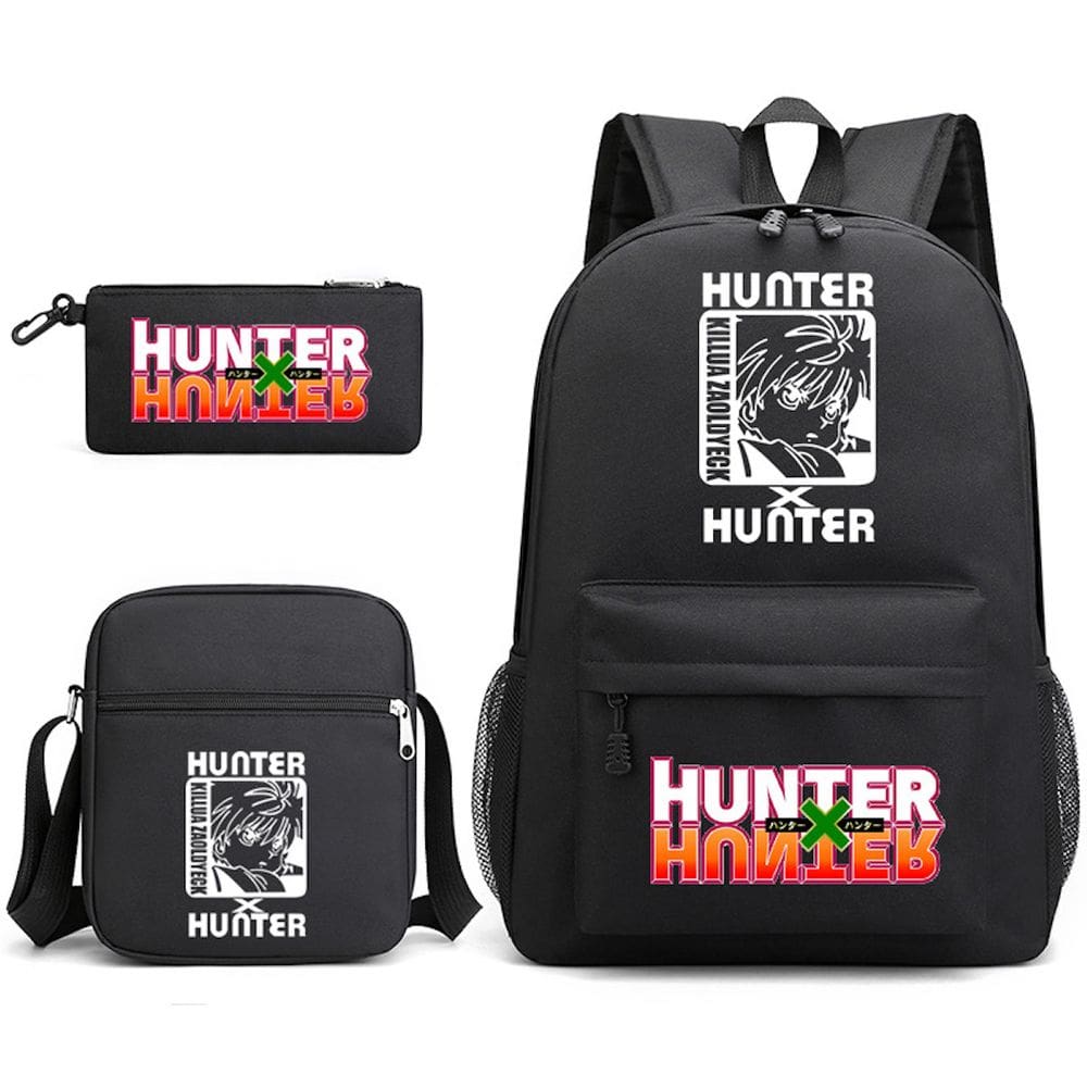 Conjunto de mochilas: mochila escolar Hunters com bolsa mensageiro e estojo para canetas