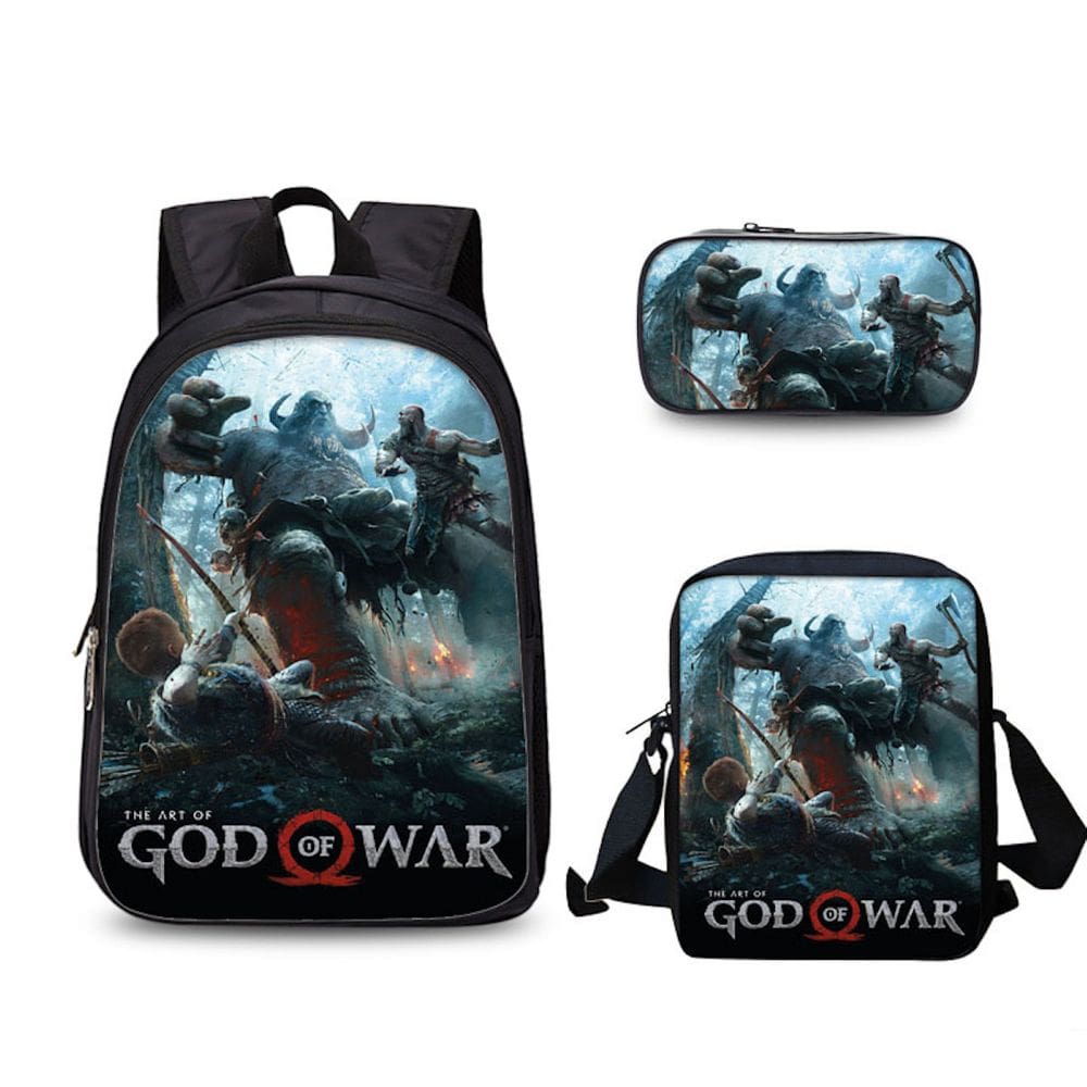 Conjunto de mochilas escolares Kratos de 3 peças para estudantes escolares