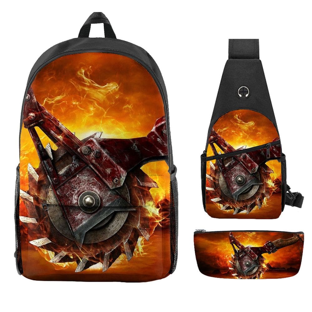 Conjunto de mochilas Borderlands Anime, 3 peças para mochila escolar infantil