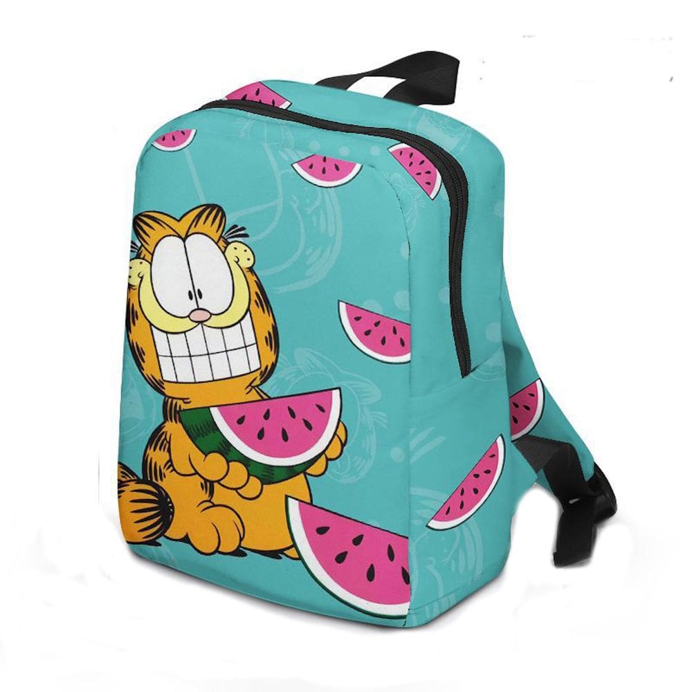 Mochila escolar infantil Garfields com impressão 3D de algodão e poliéster