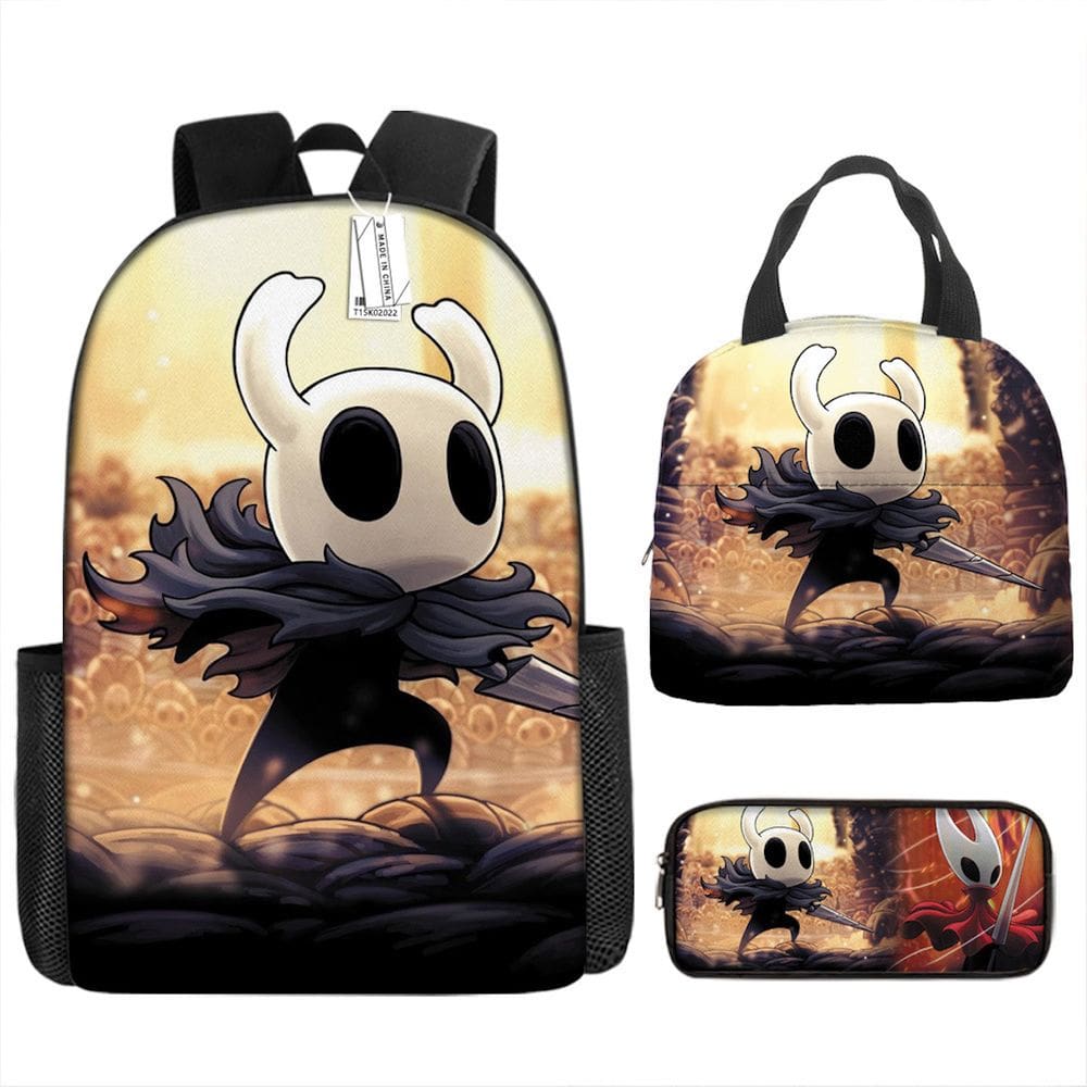 Conjunto de mochilas Hollows Knights Anime para crianças e escolas, 3 unidades