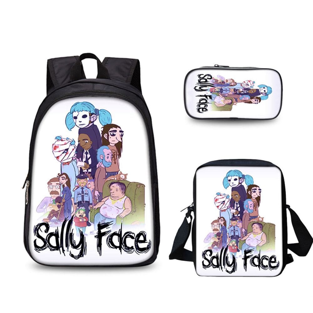 Conjunto de mochilas Sallys Faces Anime School, 3 unidades/lote para crianças