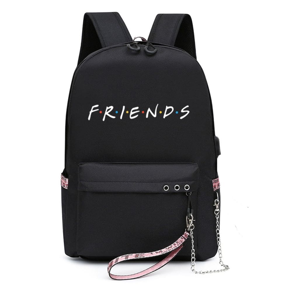 Mochila escolar Friends Cartoon Kids Nylon 31x14x42cm