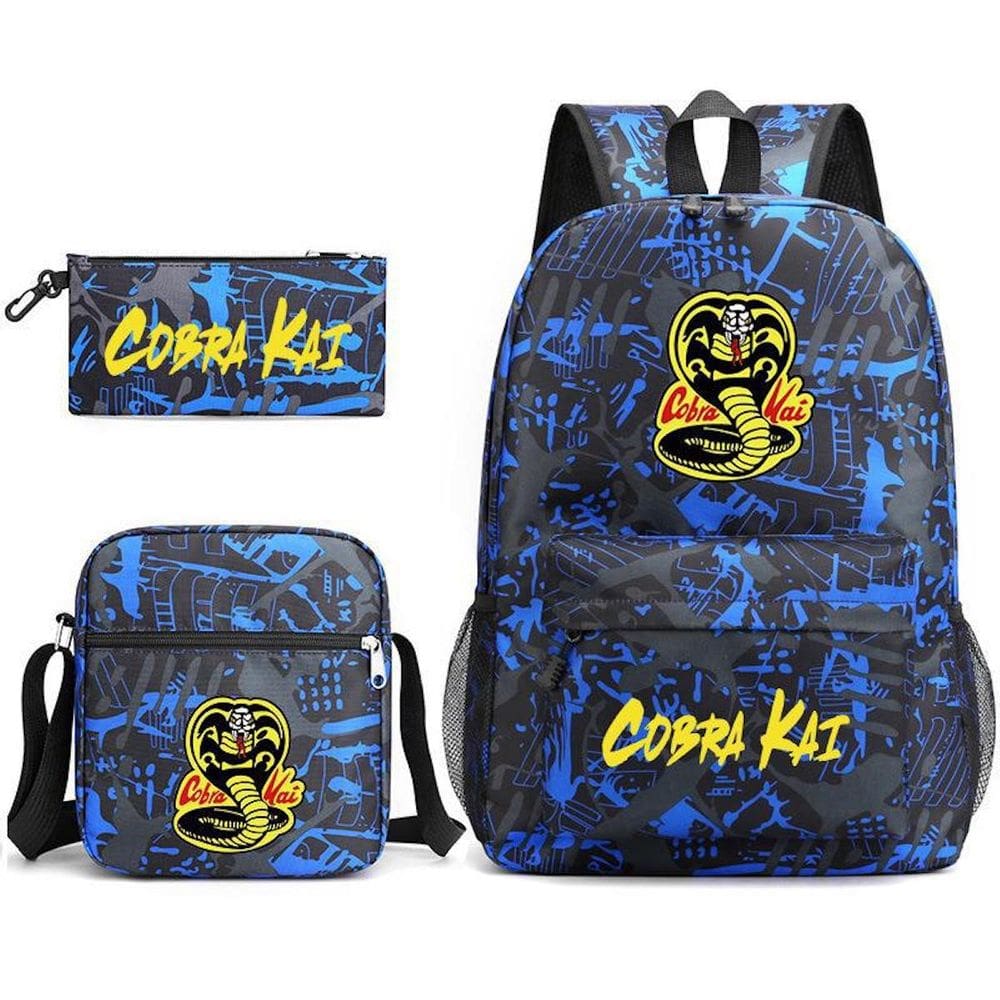 Conjunto de mochilas escolares Cobras Kais, 3 unidades com bolsa de ombro P