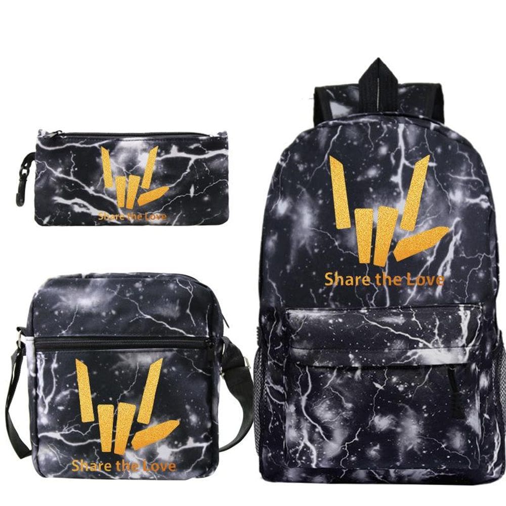 Conjunto de mochilas Share the Love Satchel Students Anime Casual