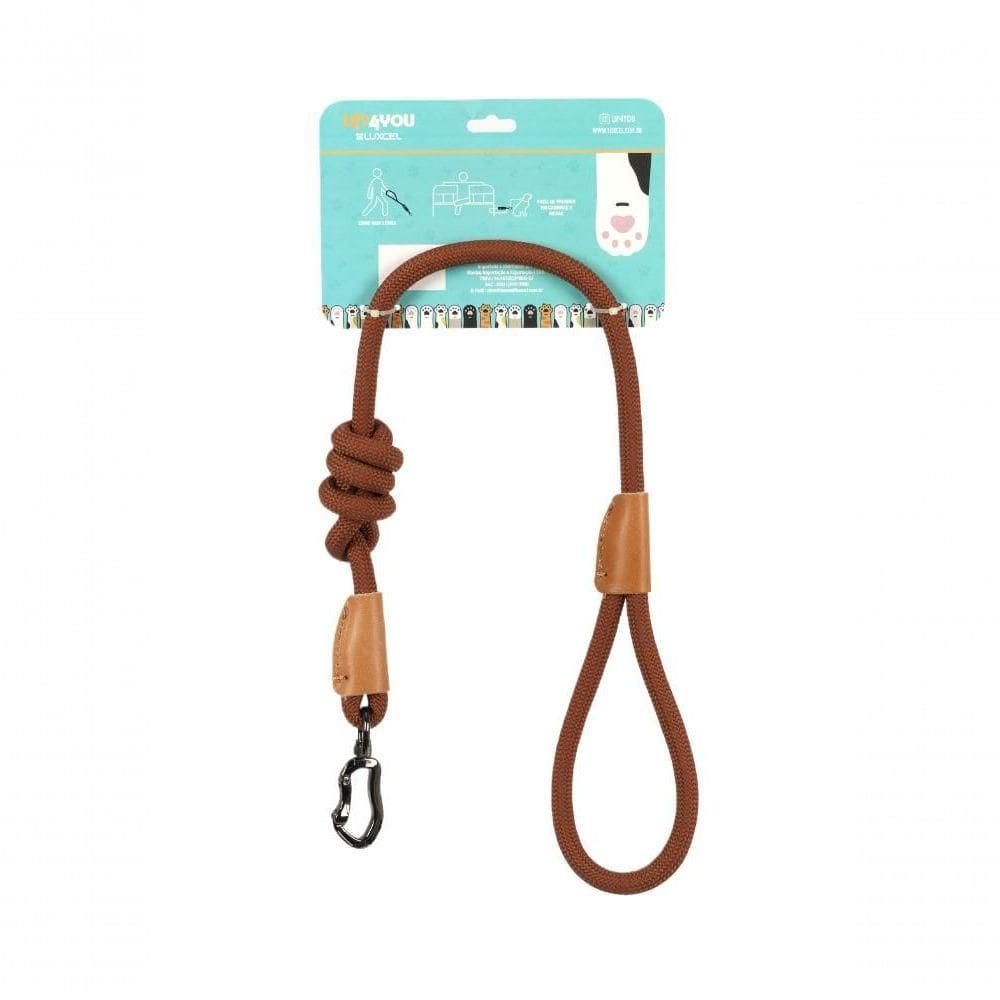 Guia Para Pet Marrom - Unico Marrom