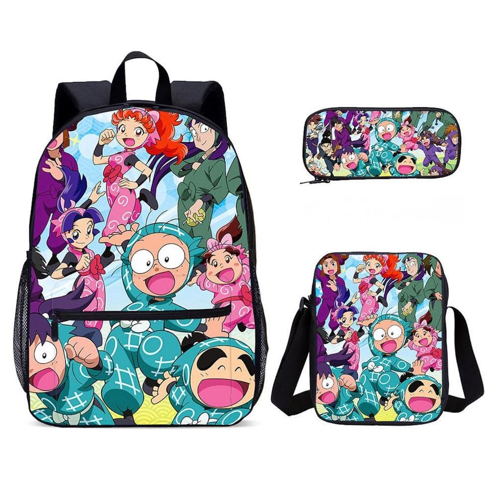 Conjunto de 3 mochilas escolares Nintamas Rantar, mochila, mensageiro e bolsa para lápis