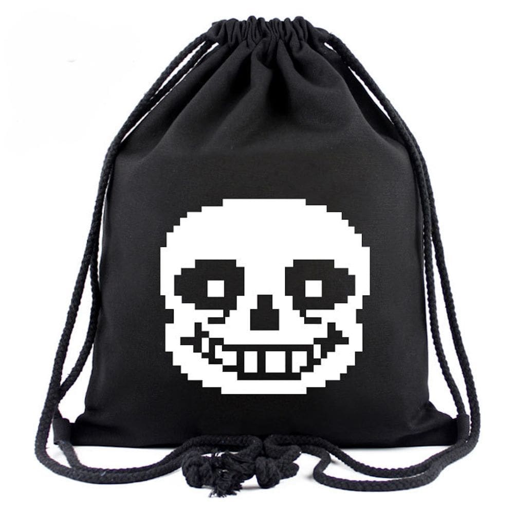 Mochila com cordão Anime Undertale com impressão 3D para crianças