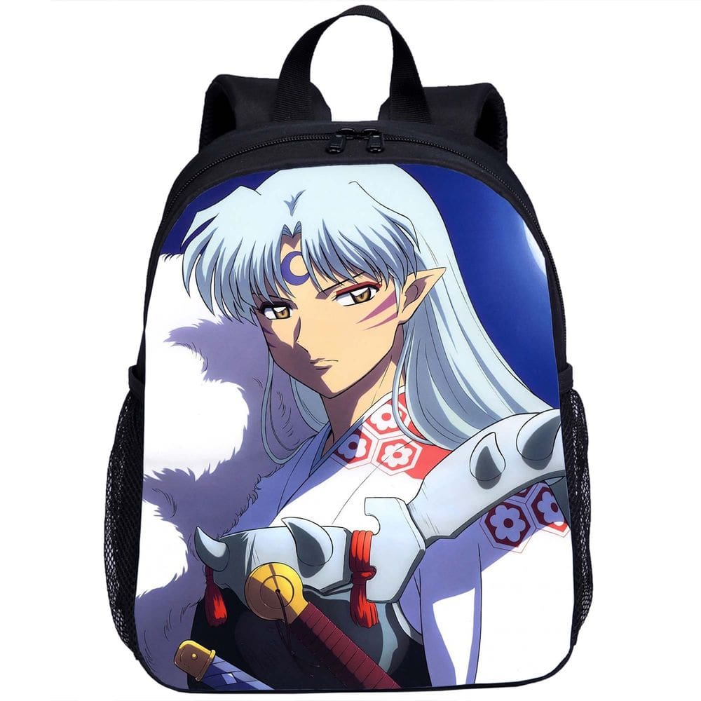 Mochila escolar Inuyashas Anime School Bag 24x12x33cm Poliéster