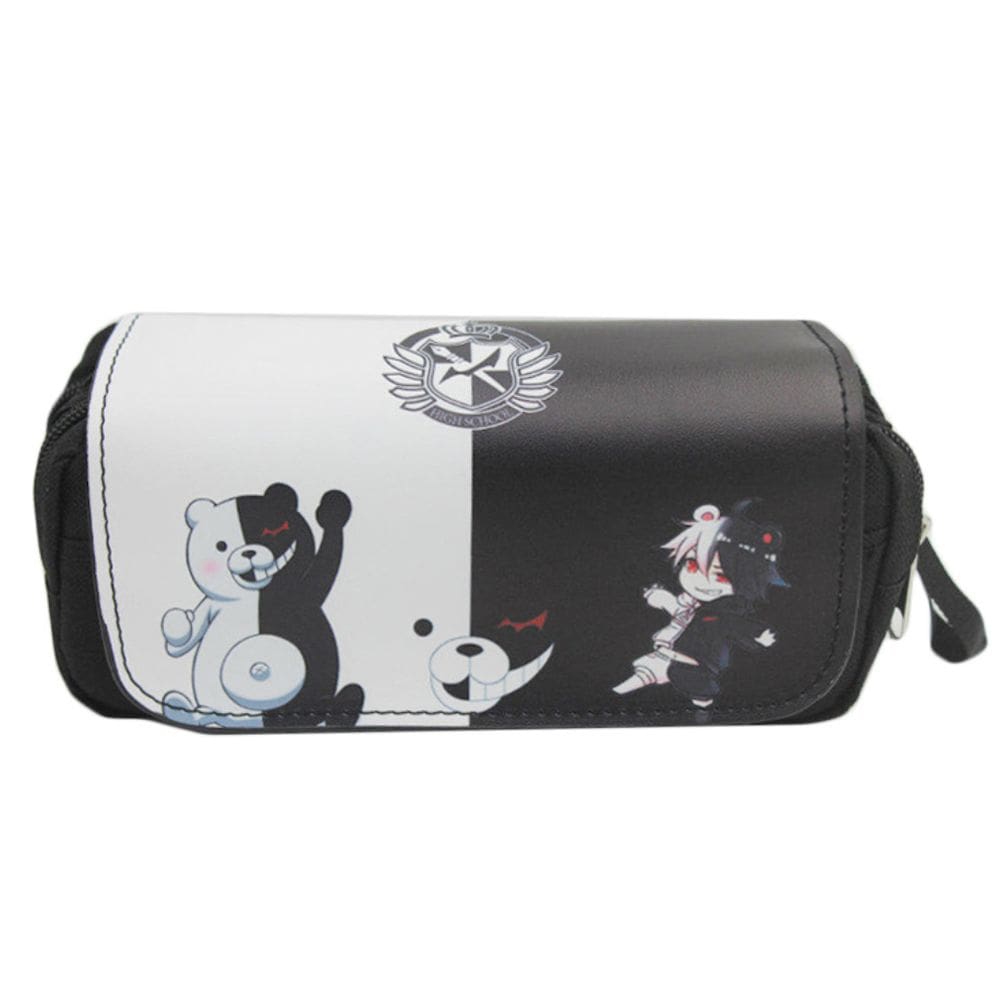 Estojo de lápis Monokumas Cartoon Anime de grande capacidade