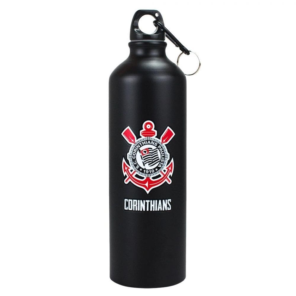Garrafa Corinthians Alumínio 750 Ml - Qh075-1-B