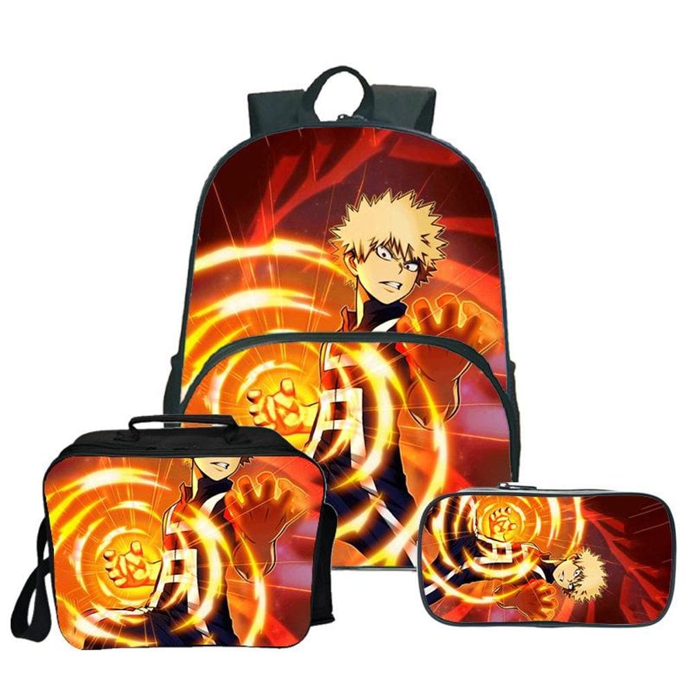 Conjunto de mochilas My Heros Academias Satchel Anime Printing 3D