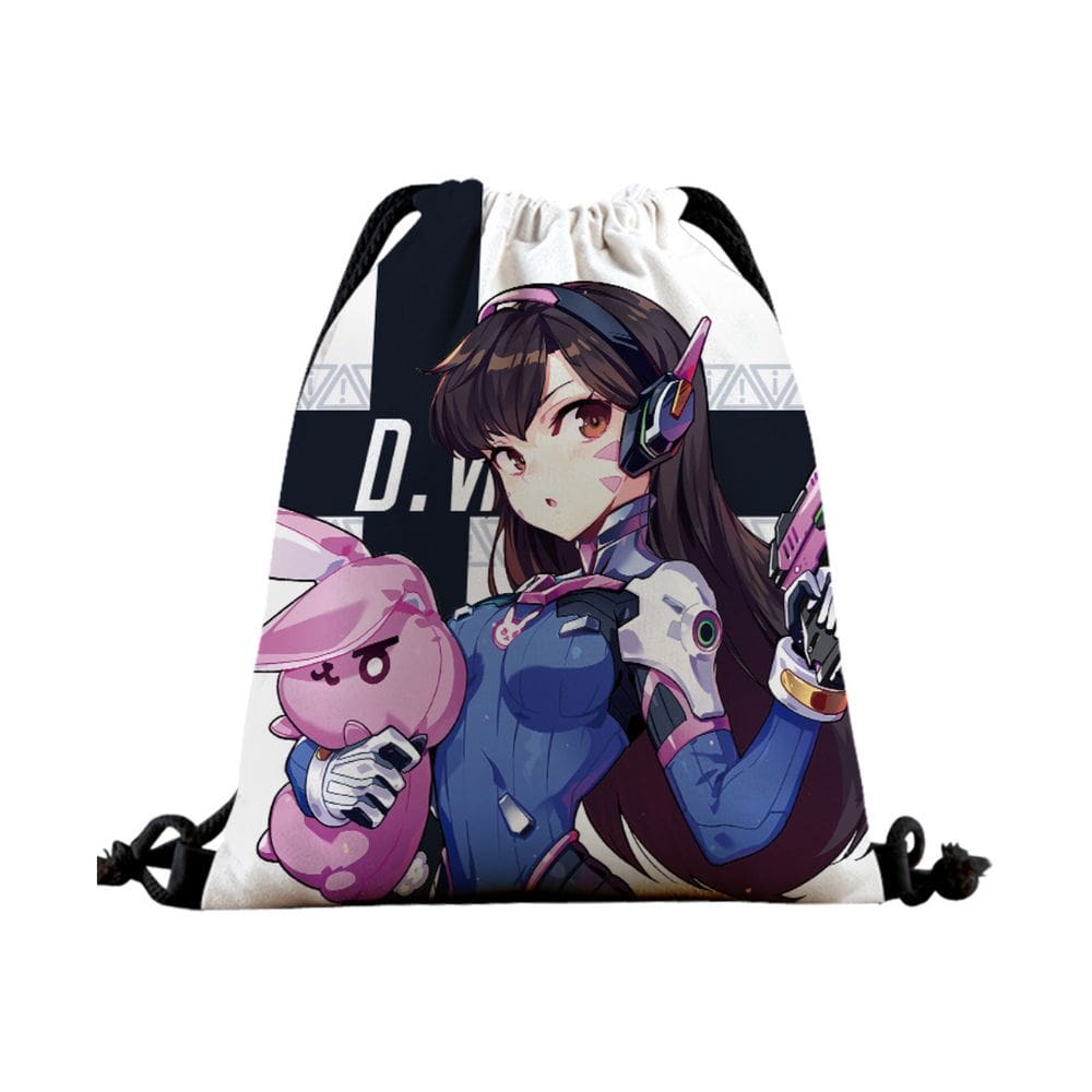 Bolsa com cordão Overwatch Anime String Swim Gym Bag 39x32cm