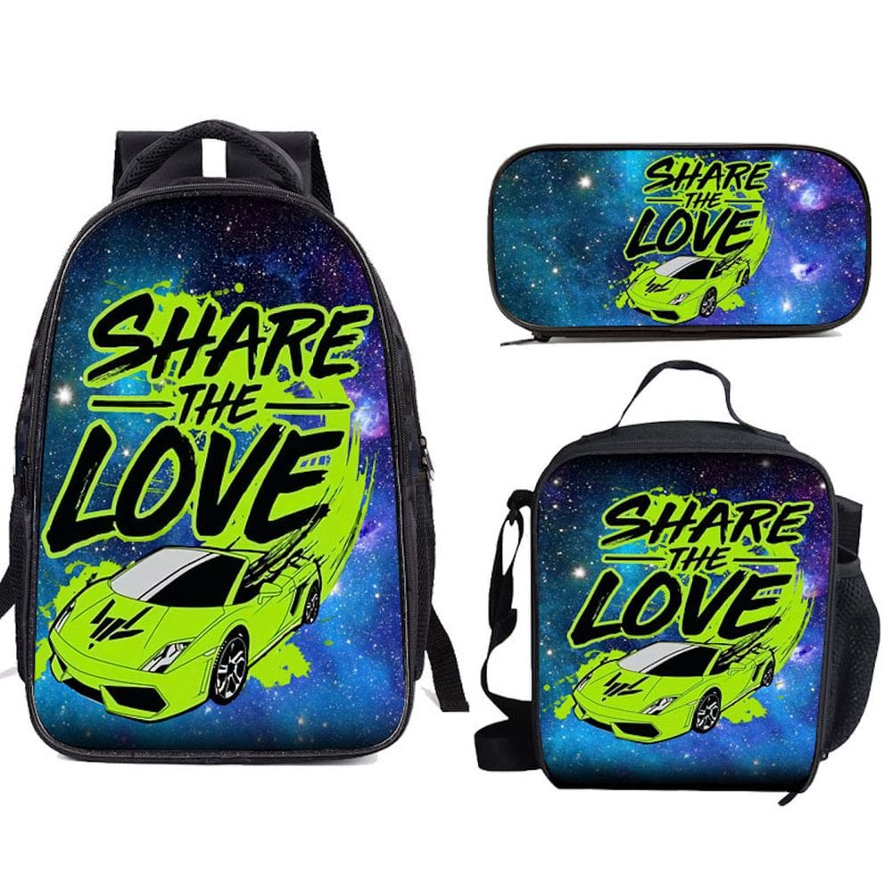 Conjunto de mochilas escolares Share the Love, 3 unidades para estudantes